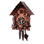 cuckoo clock with BIRDS NEST WITH THATCHED ROOF
