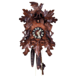 cuckoo clock with 3 BIRDS WITH 7 LEAVES CARVING