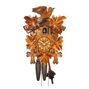 cuckoo clock with 5 LEAVES AND A BIRD