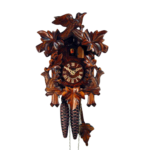 cuckoo clock with 5-Leaves, a bird, Squirrel