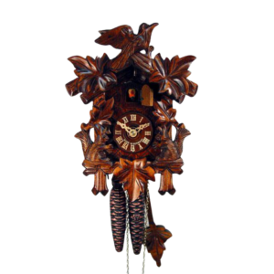 cuckoo clock with 5-Leaves, a bird, Squirrel
